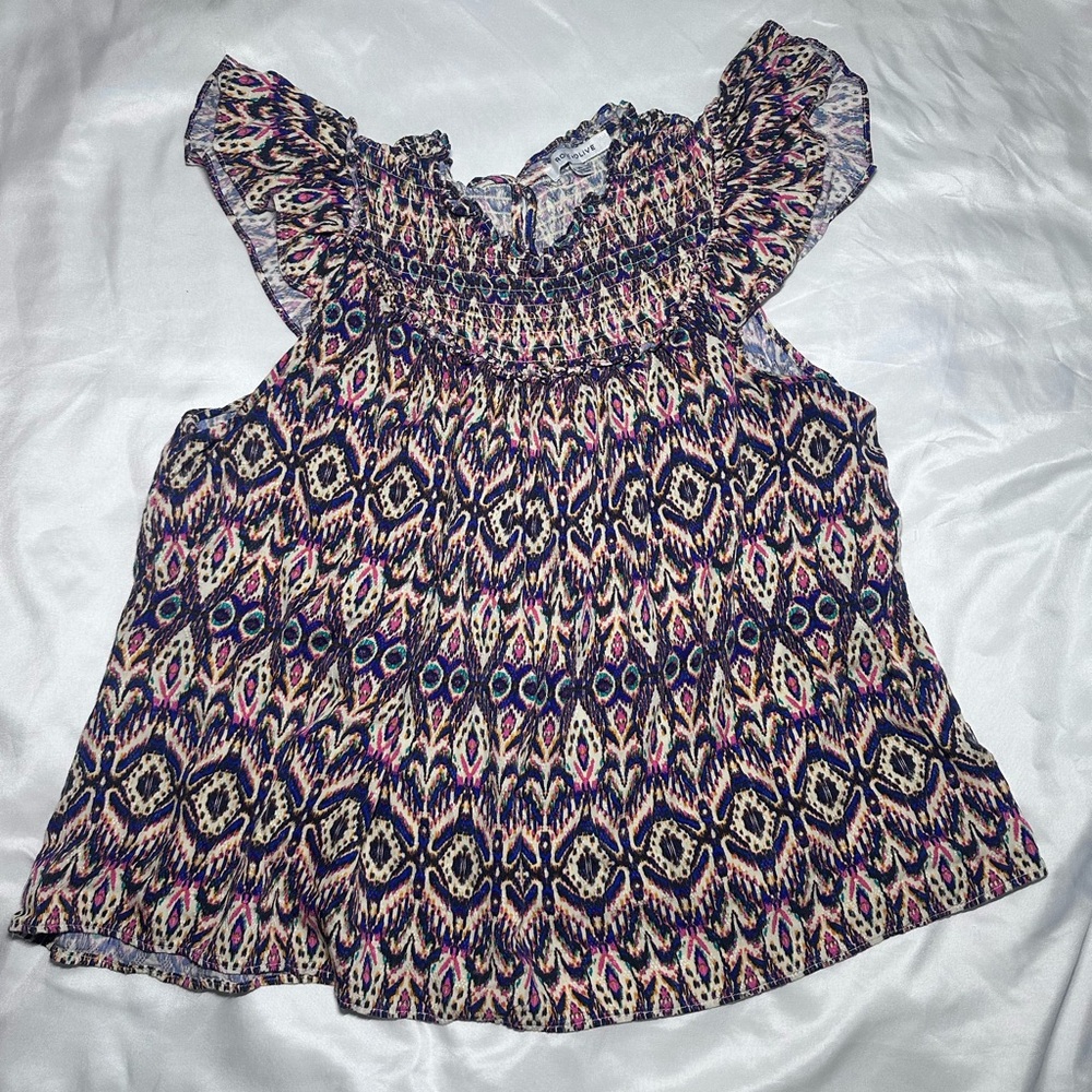 Rose +Olive sleeveless shirt